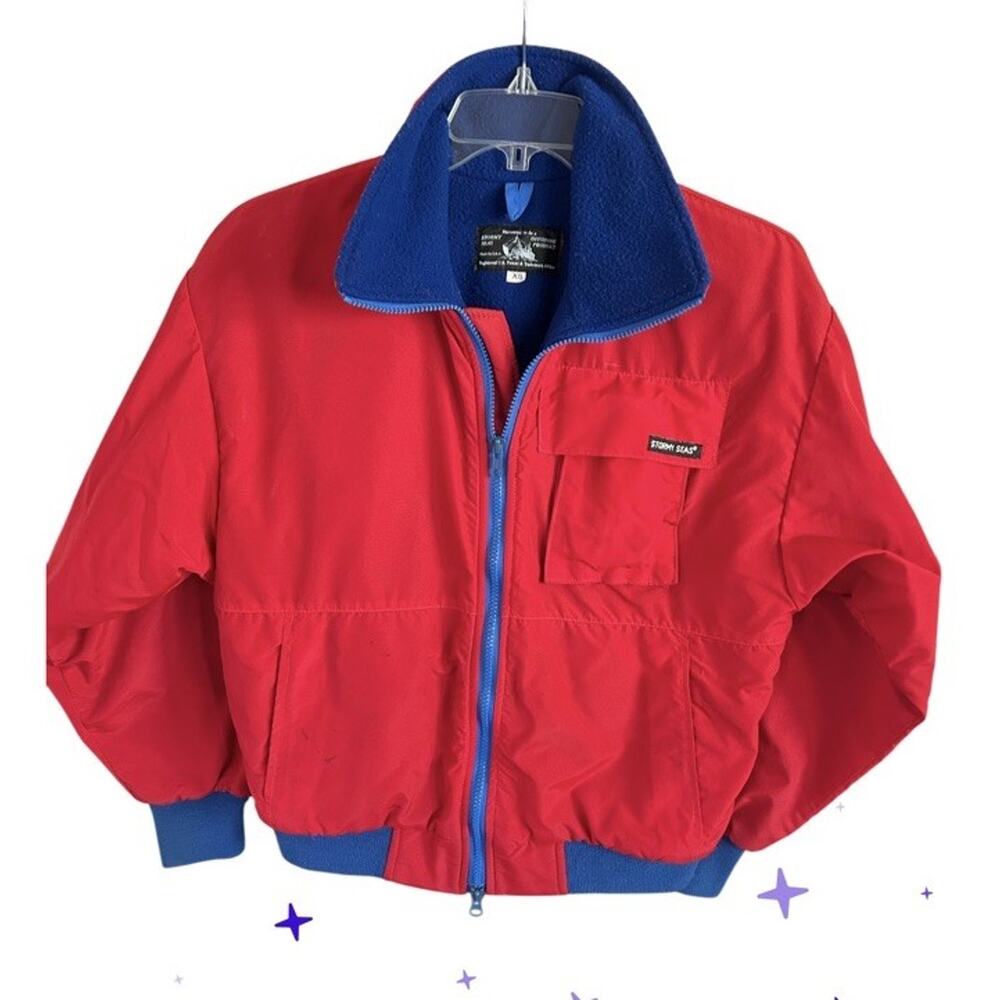 Vtg Stormy Seas Flotation Survival Jacket XS USA Made Offshore Fishing